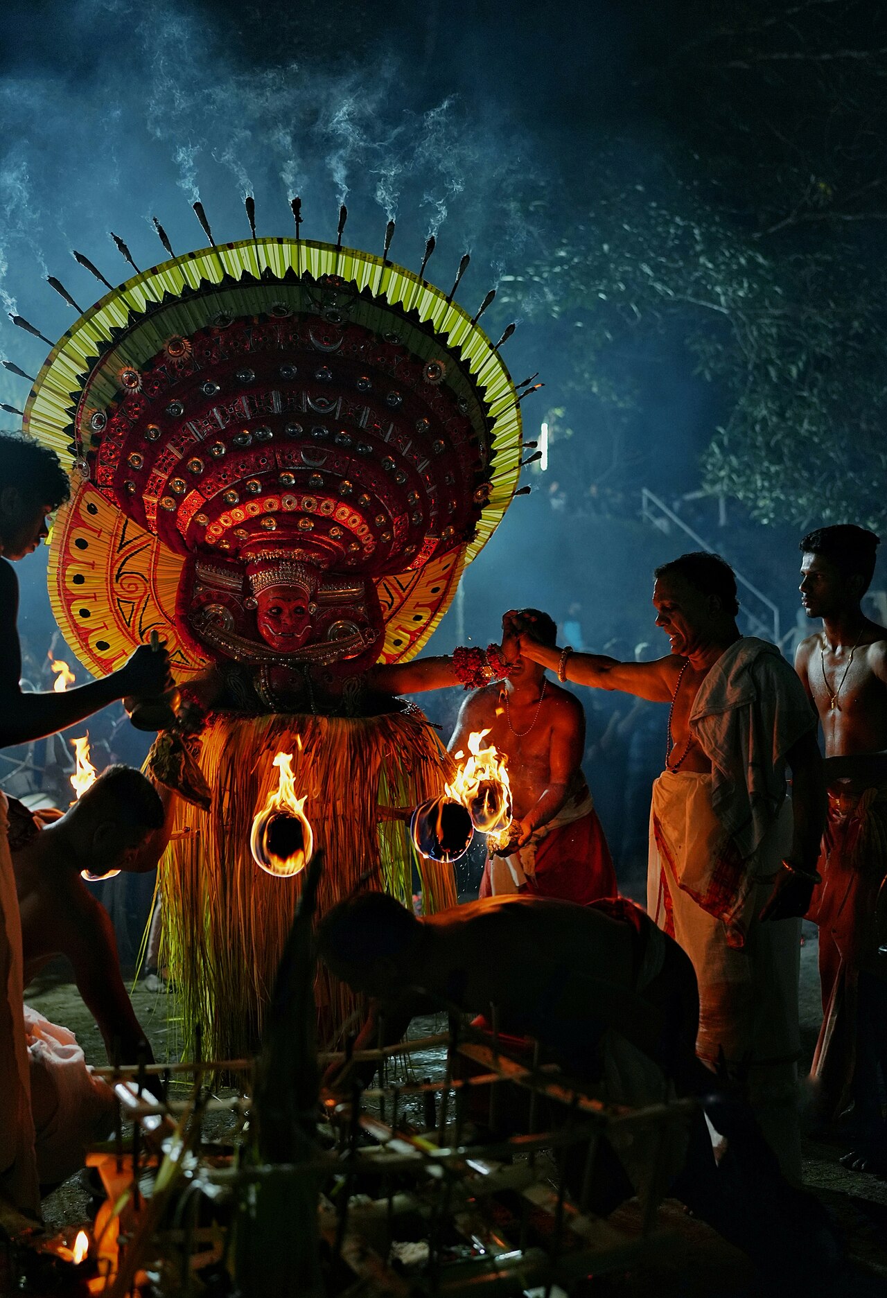 Theyyam performer in ceremonial attire