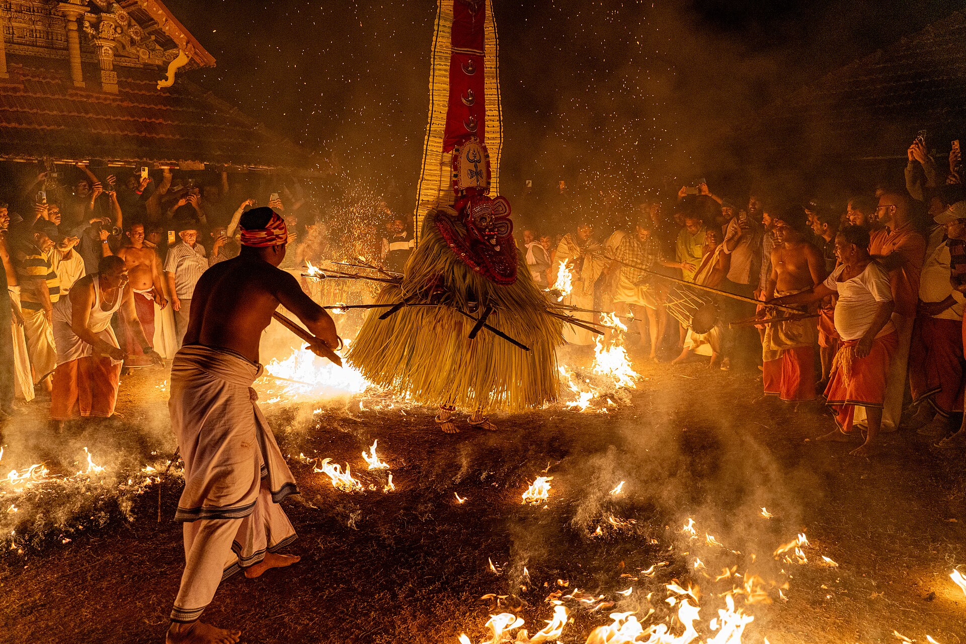 Theyyam ritual at the temple